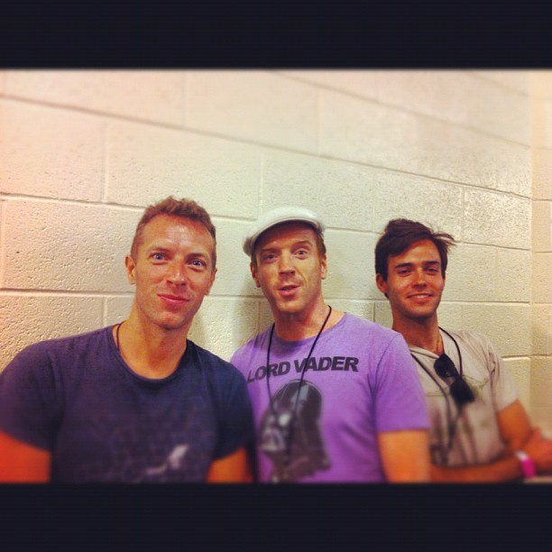 Damian Lewis backstage at a Coldplay concert in Charlotte on July 3rd 2012
@THEHAREWOOD
