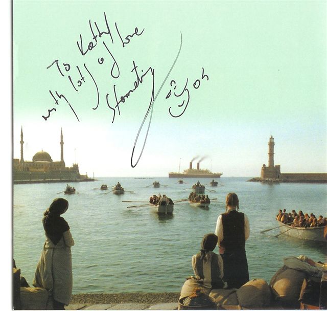 Autograph from Brides composer Stamatis Spanoudakis. Scan by KathyV.
