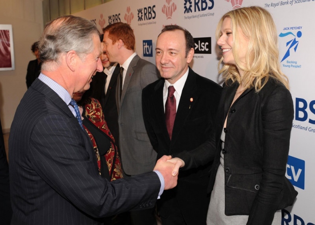 Prince Charles, Gwenyth Paltrow, Kevin Spacey, and Damian Lewis
