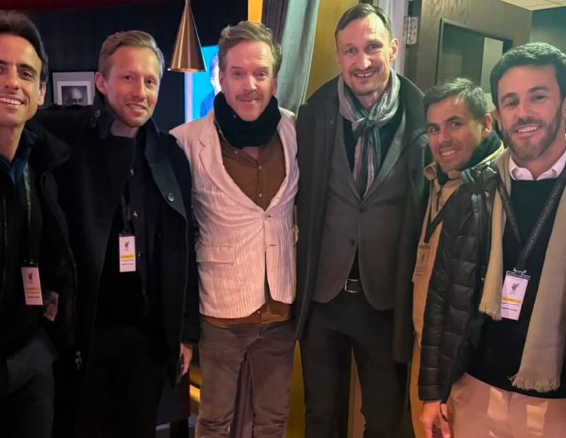 Damian Lewis Spotted at Liverpool vs. Real Madrid