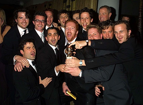 BoB cast at the HBO Golden Globes Party in Feb 2002
