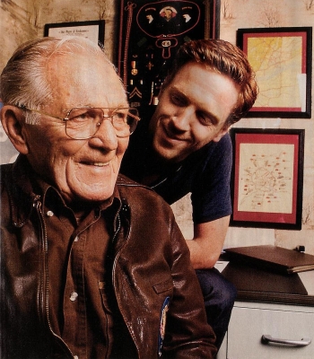 Damian with Major Winters in 2001