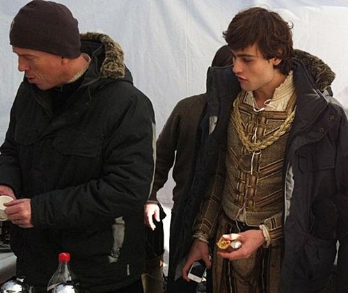 With Douglas Booth