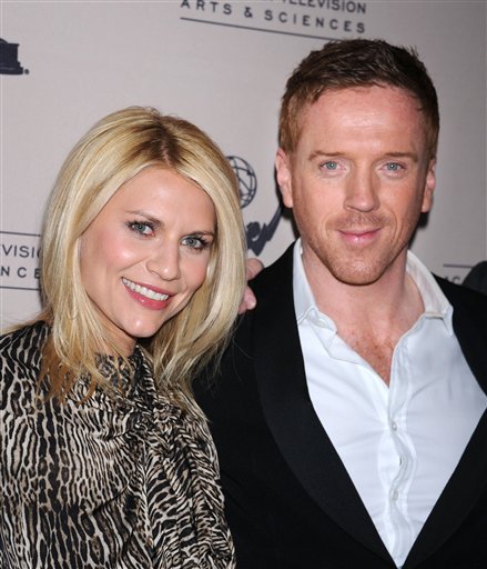 Claire Danes and Damian Lewis arriving at 'An Evening with Homeland'