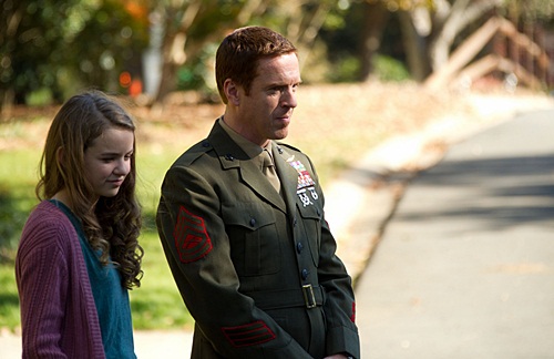 Damian Lewis and Morgan Saylor in 'Homeland'