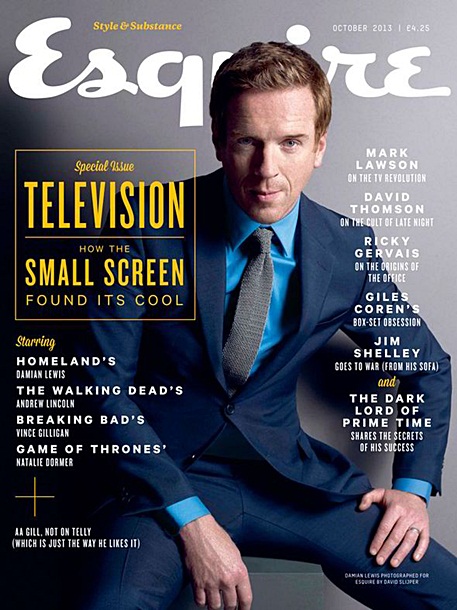 Damian Lewis in Esquire's UK October 'Television Special' issue