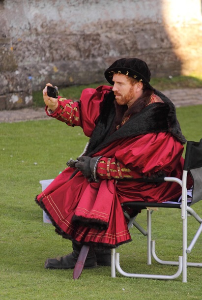 Damian Lewis on the set of 'Wolf Hall' on July 15th