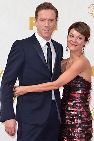 Damian and Helen on the Emmy red carpet