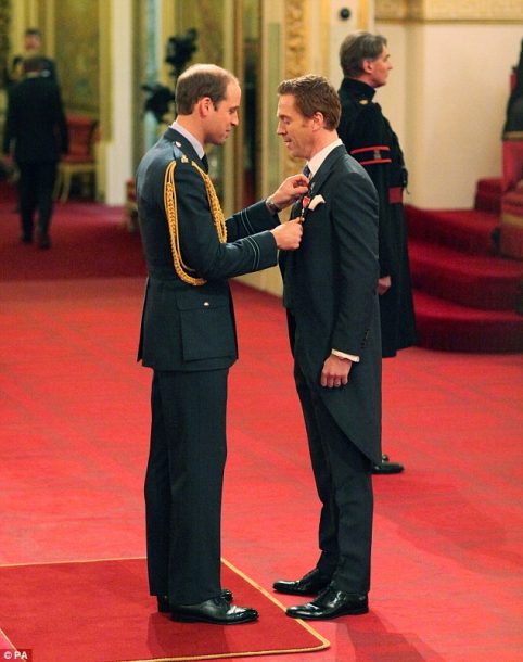Prince William and Damian Lewis, OBE Honors